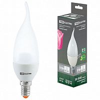 Лампа светодиодная WFС37-5 Вт-220 В -4000 К–E14 (свеча на ветру) |  код. SQ0340-0047 |  TDM